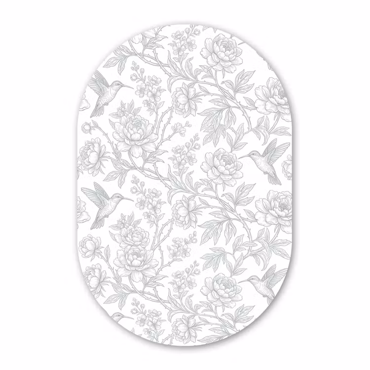 Forexbild Oval - Vogel – Blumen – Natur — 1