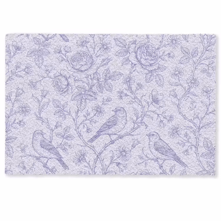 Fußmatte - Blumen – Vogel – Zeichnung — 1
