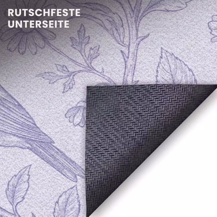 Fußmatte - Blumen – Vogel – Zeichnung — 6