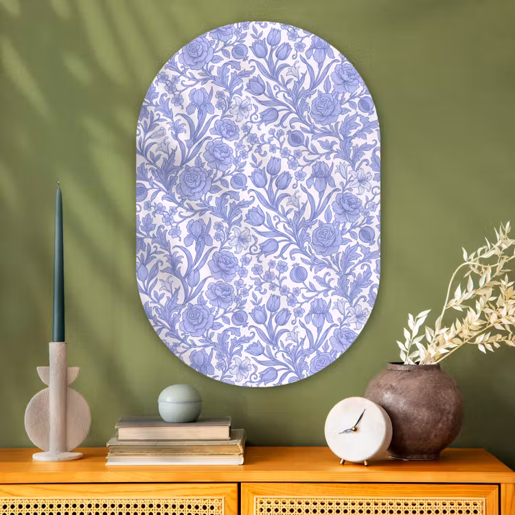Glasbild Oval - Botanisch – Design – Klassisch — 2