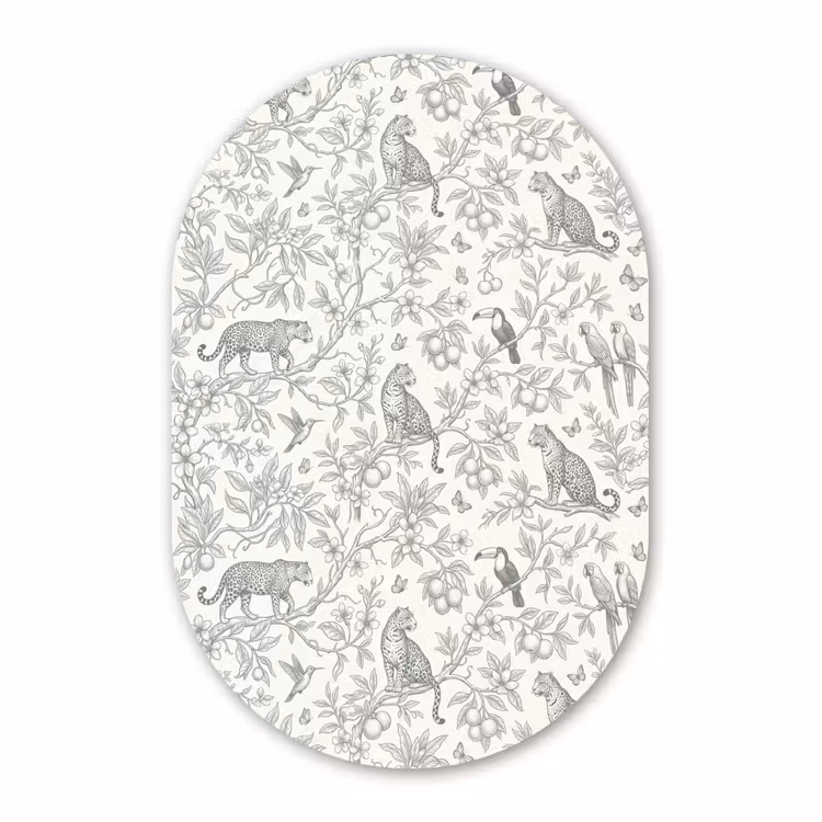 Glasbild Oval - Vogel – Natur – Illustration — 1