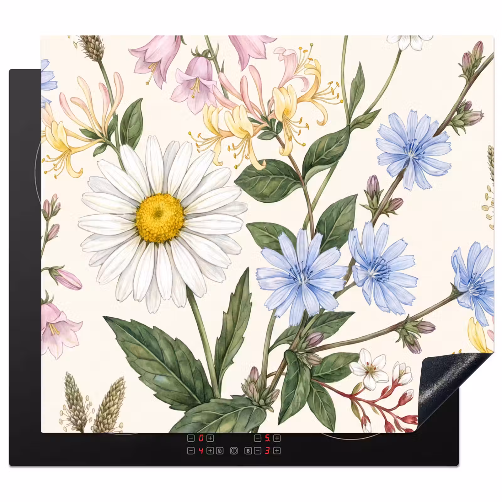 Herdabdeckplatte - Botanisch – Illustration – Farbenfroh — 1