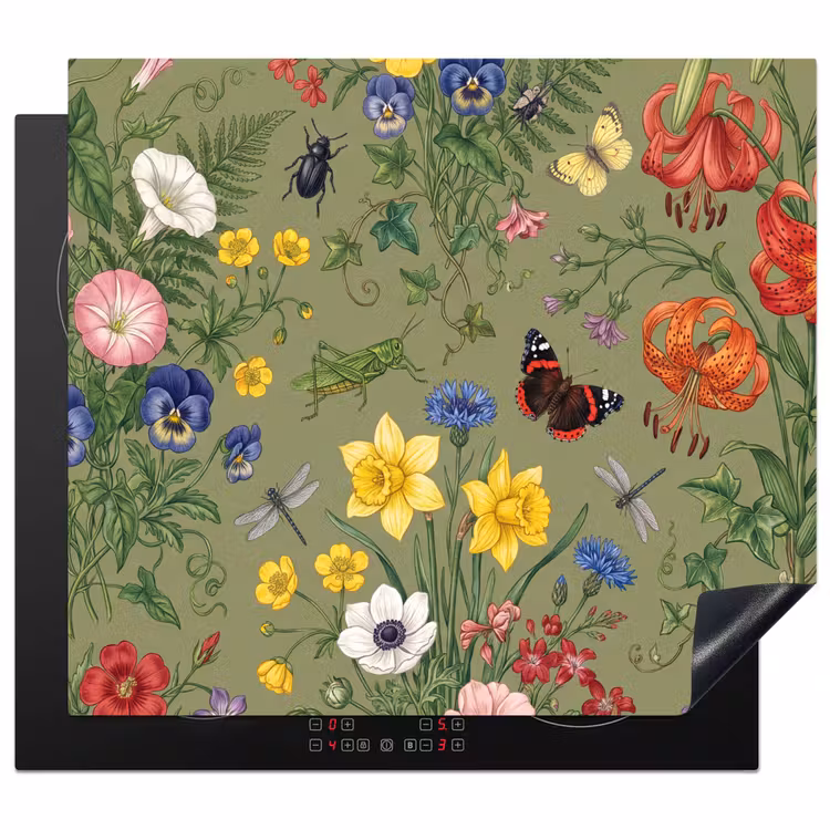 Herdabdeckplatte - Blumen – Insekten – Natur — 1