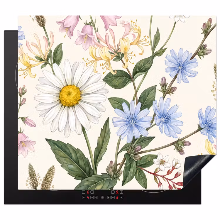Herdabdeckplatte - Botanisch – Illustration – Farbenfroh — 1