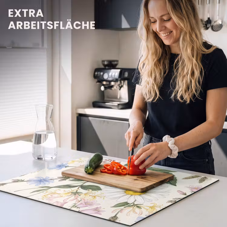 Herdabdeckplatte - Botanisch – Illustration – Farbenfroh — 4