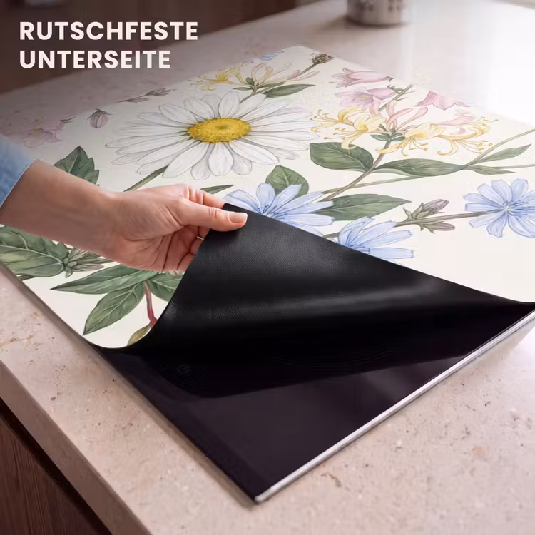 Herdabdeckplatte - Botanisch – Illustration – Farbenfroh — 9