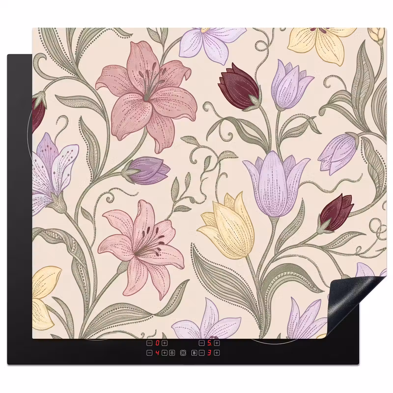Herdabdeckplatte - Blumen – Illustration – Botanik — 1