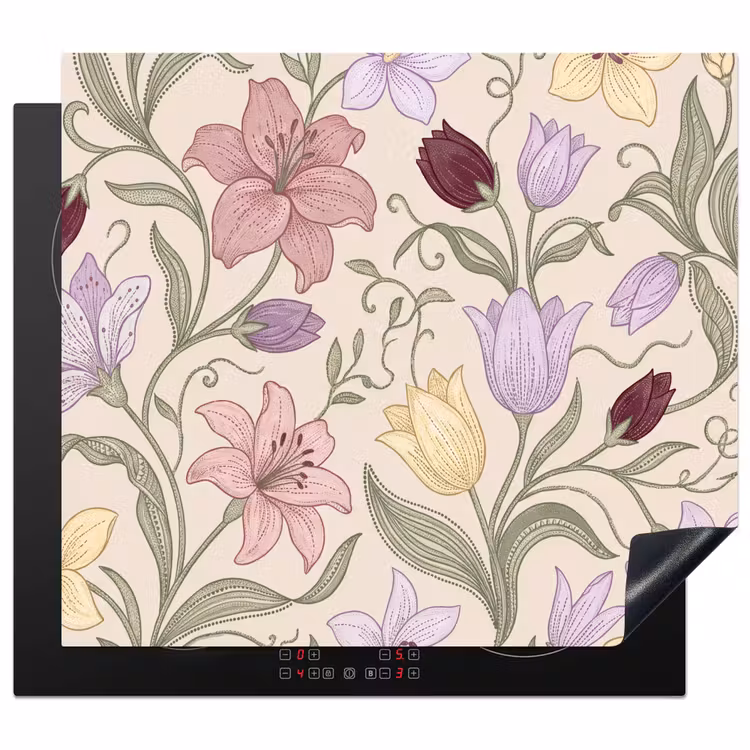 Herdabdeckplatte - Blumen – Illustration – Botanik — 1