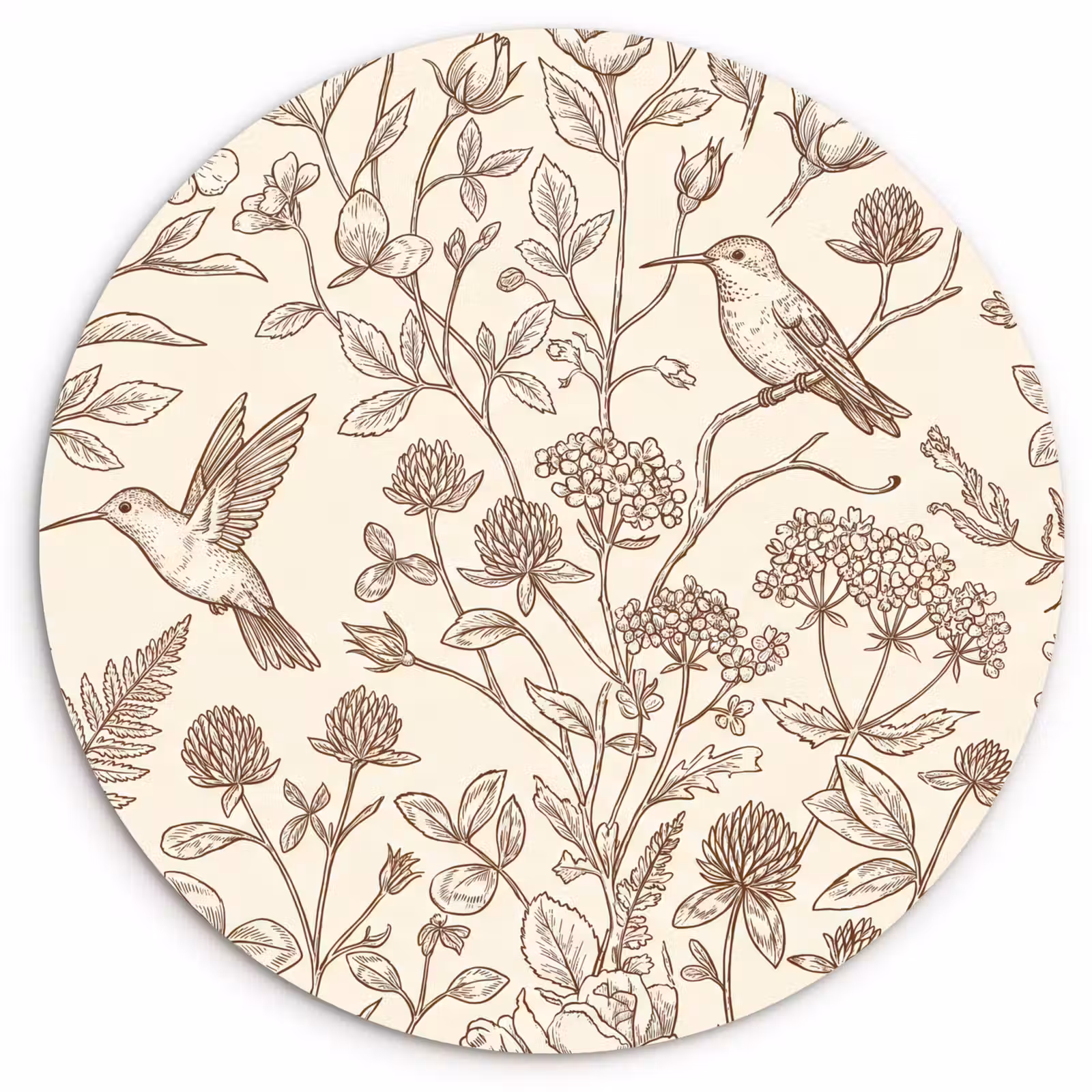 Forexbild Rund - Natur – Vögel – Zeichnung — 1
