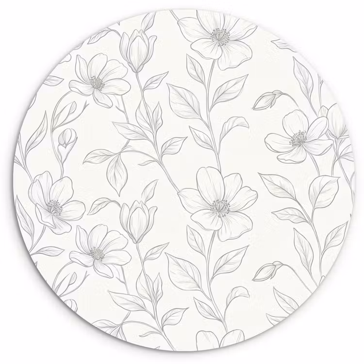 Forexbild Rund - Blumen – Linien – Muster — 1