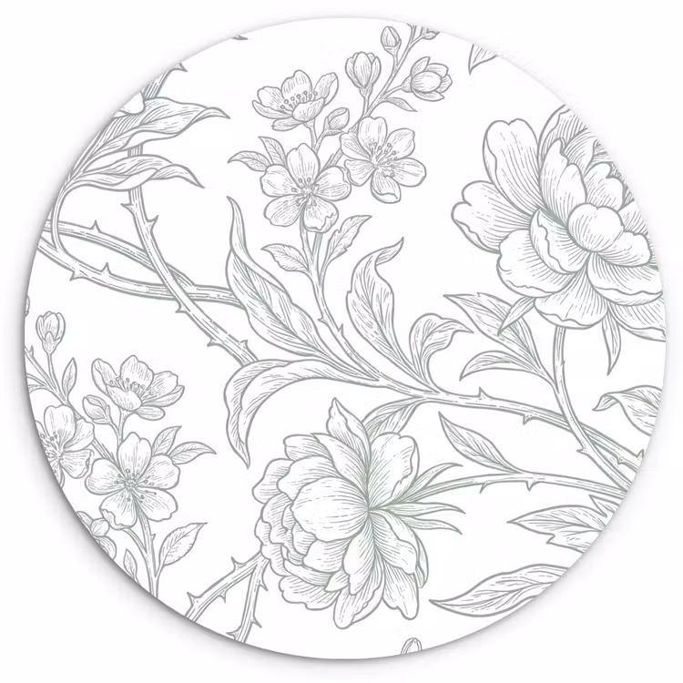 Forexbild Rund - Vogel – Blumen – Natur — 1