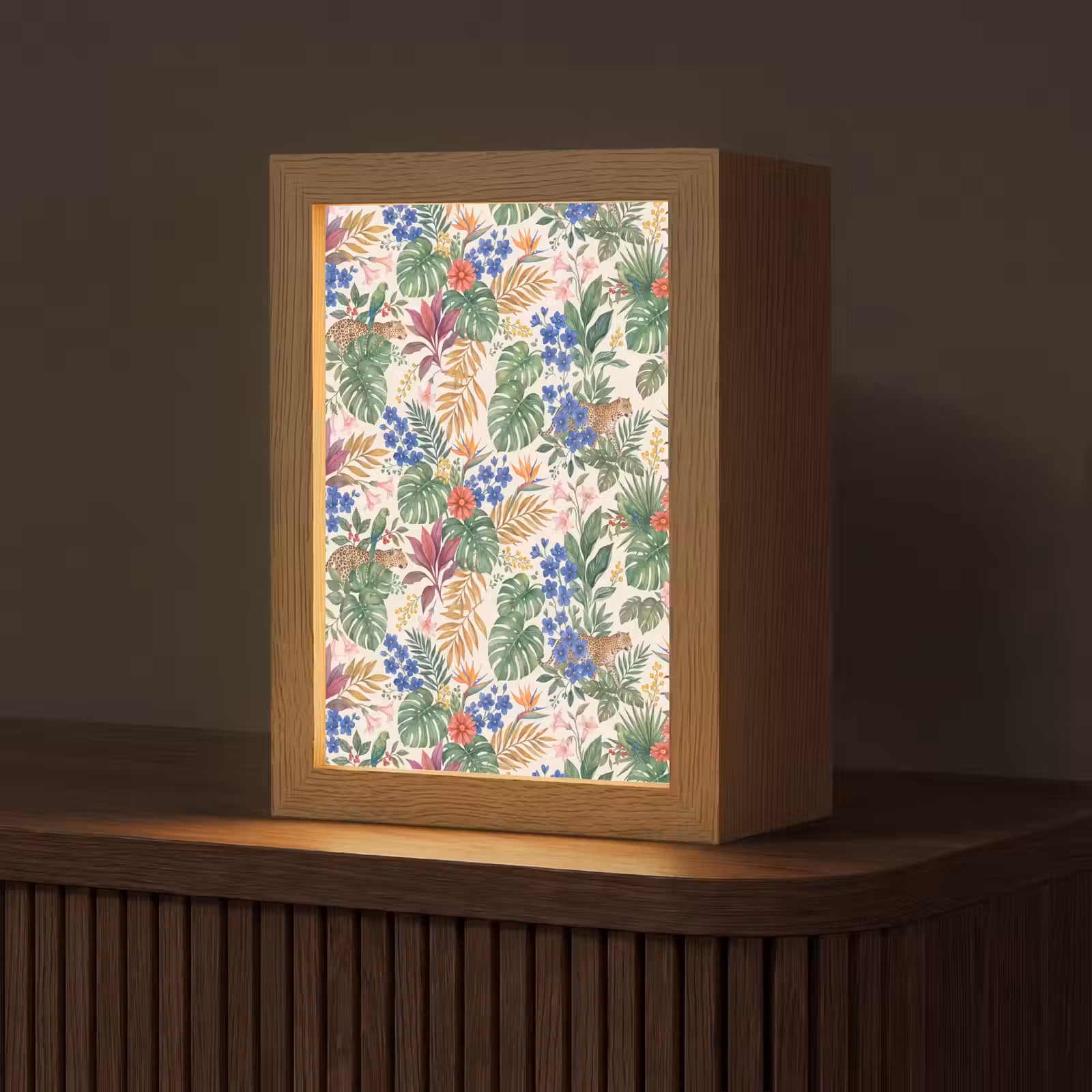 Personalisierte Lightbox - Katze – Dschungel – Tiere — 1