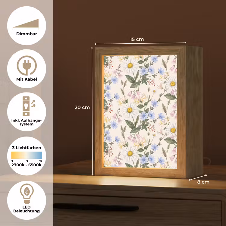 Personalisierte Lightbox - Botanisch – Illustration – Farbenfroh — 6