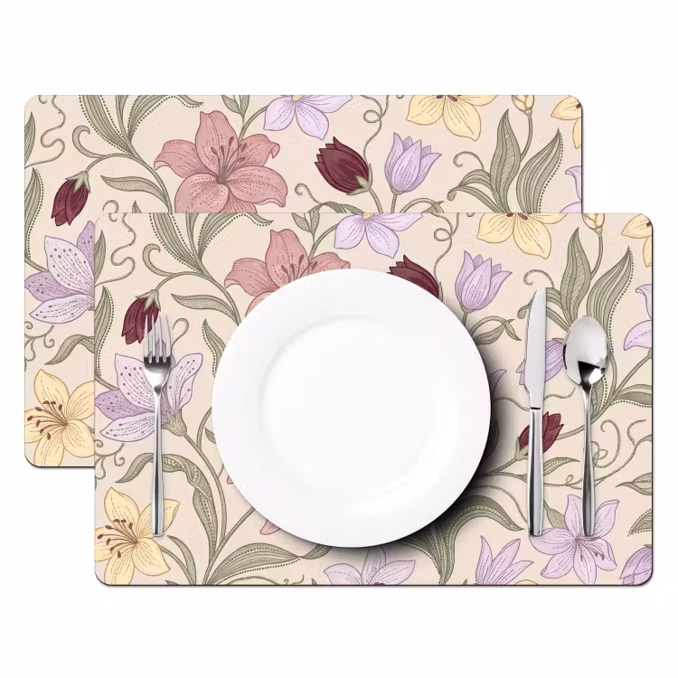 Tischset - 6 Stück - Blumen – Illustration – Botanik — 2