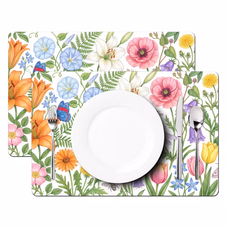 Tischset - 6 Stück - Blumen – Natur – Farbenfroh — 2