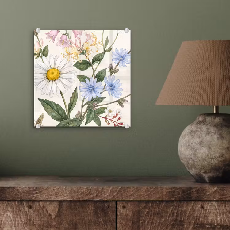 Glasbild - Botanisch – Illustration – Farbenfroh — 4