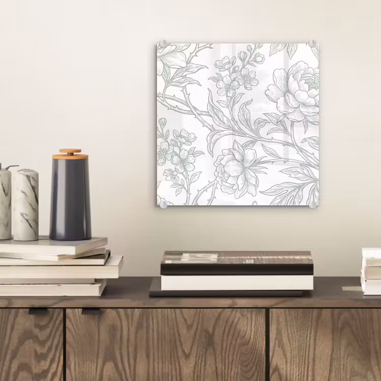 Glasbild - Vogel – Blumen – Natur — 2