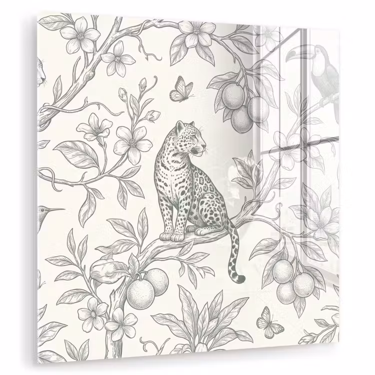 Glasbild - Vogel – Natur – Illustration — 1