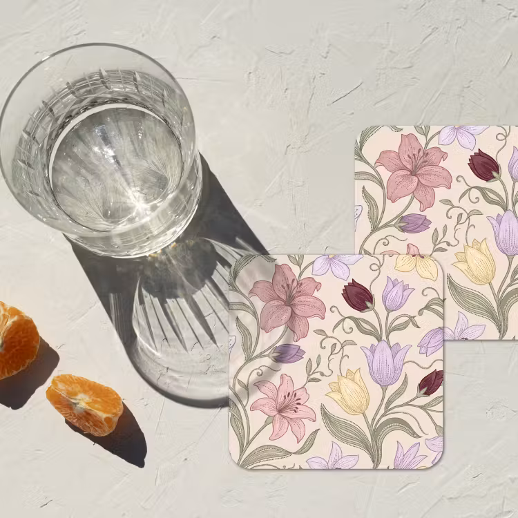 Untersetzer - Blumen – Illustration – Botanik — 2