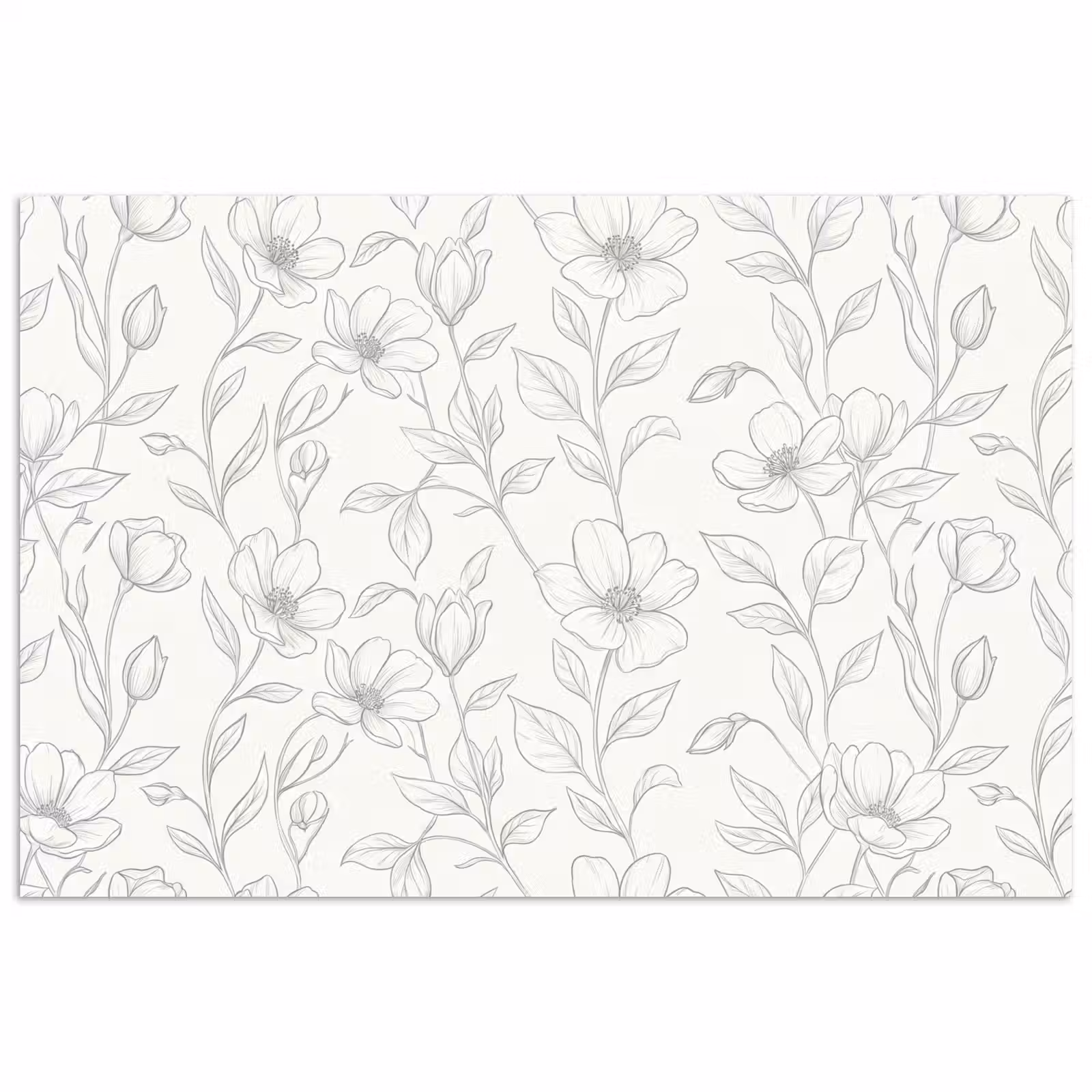 Poster - Blumen – Linien – Muster — 1