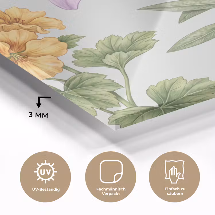 Glasbild - Blumen – Pflanzen – Natur — 3