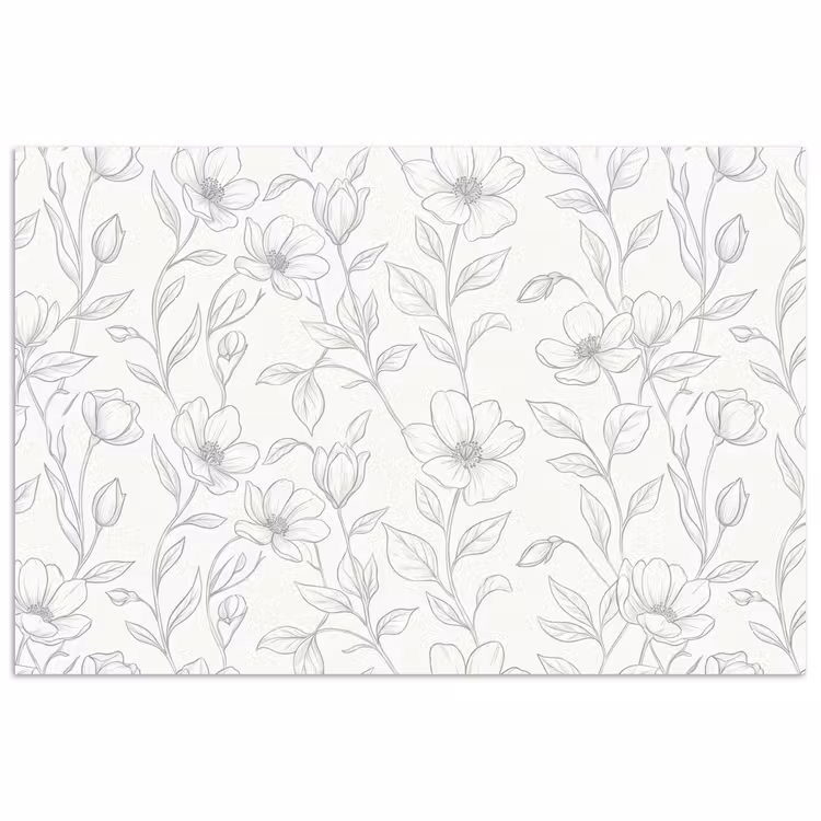 Poster - Blumen – Linien – Muster — 1
