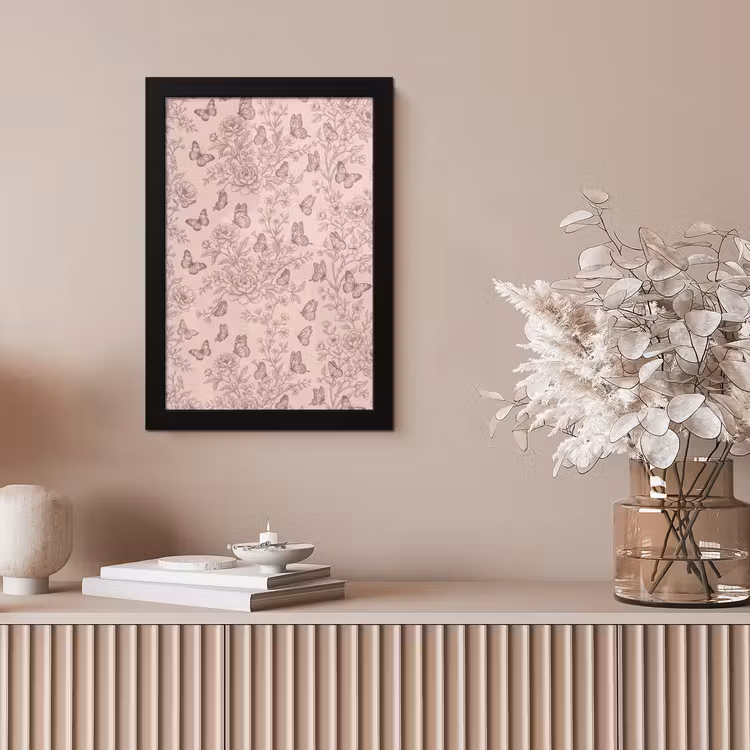 Bilder mit Rahmen - Schmetterling – Blumen – Muster — 4