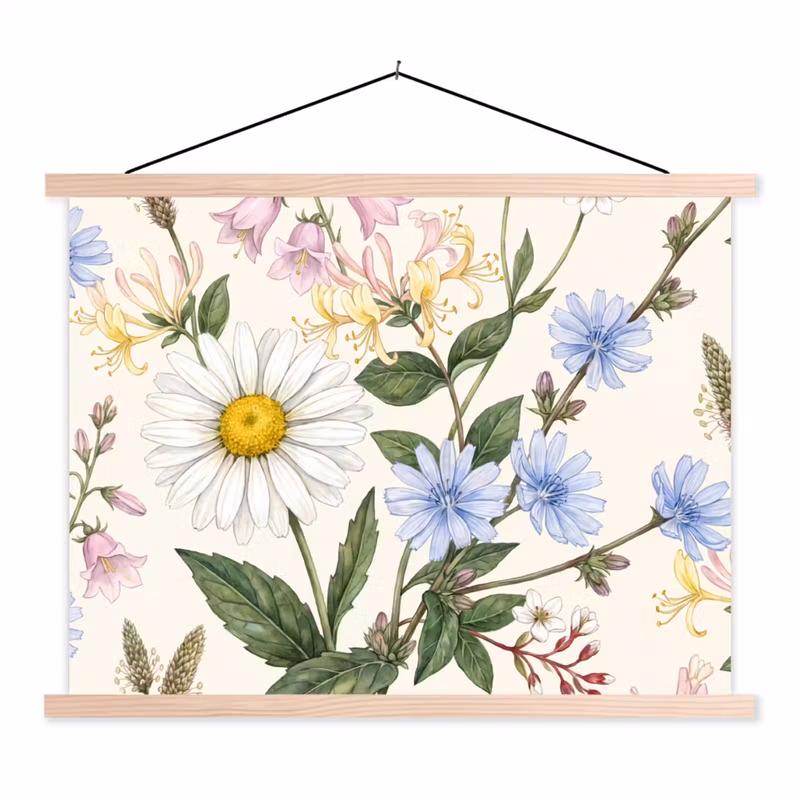 Stoffbild - Botanisch – Illustration – Farbenfroh — 1