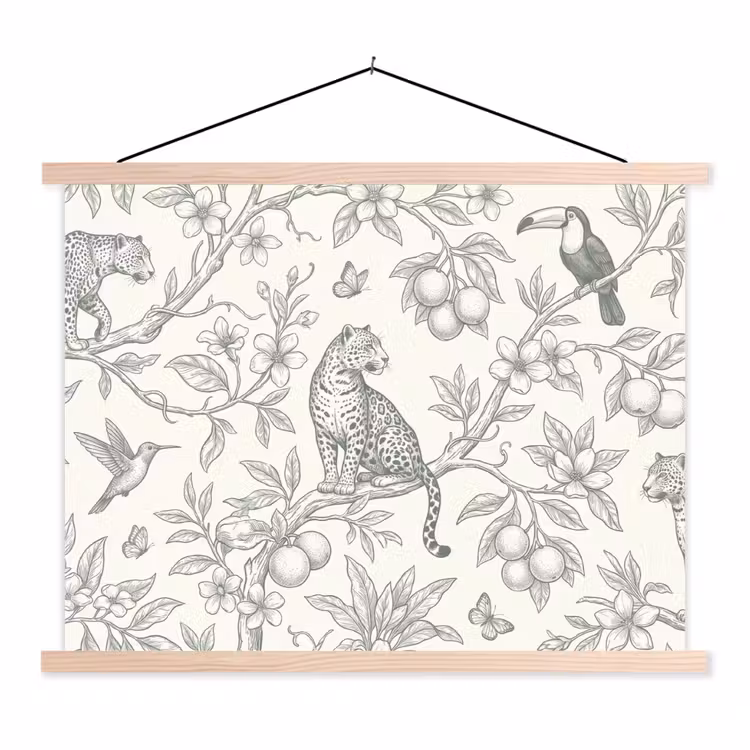 Stoffbild - Vogel – Natur – Illustration — 1