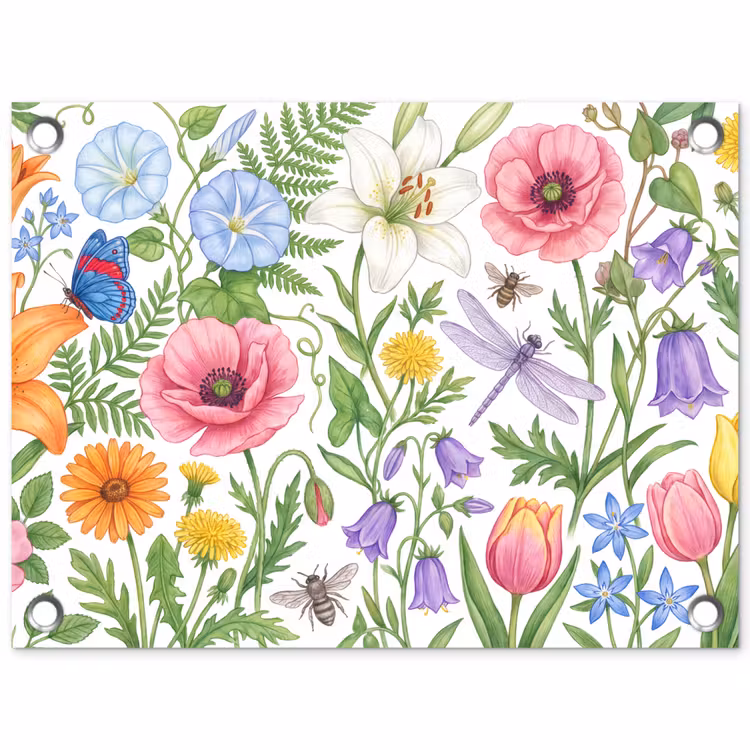 Gartenposter - Blumen – Natur – Farbenfroh — 1