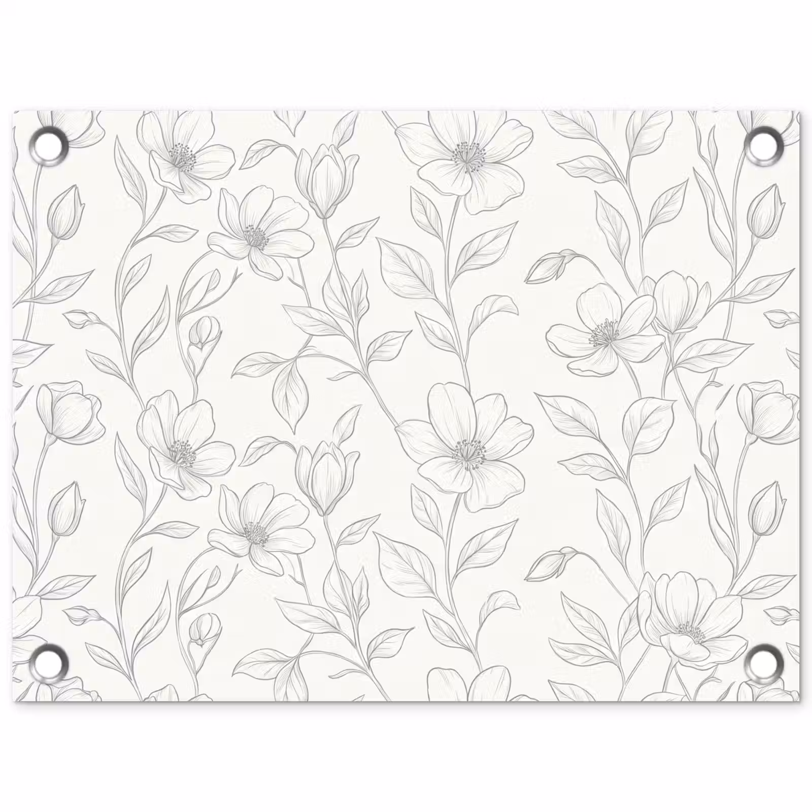 Gartenposter - Blumen – Linien – Muster — 1