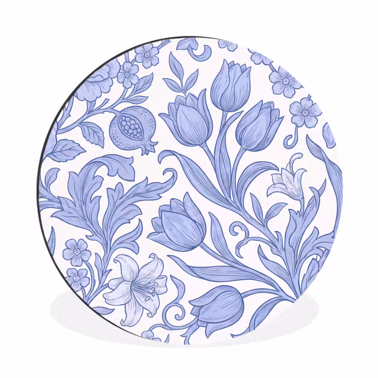 Alu-Dibond-Bild Rund - Botanisch – Design – Klassisch — 1