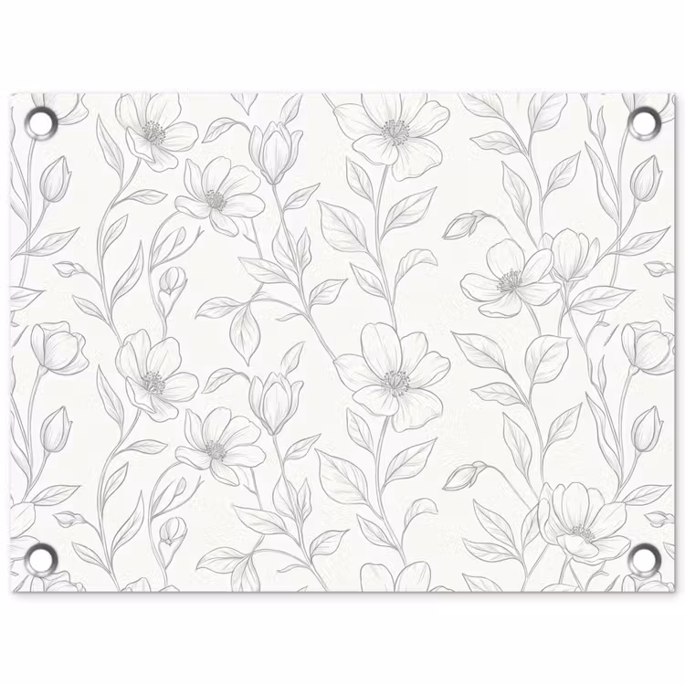 Gartenposter - Blumen – Linien – Muster — 1