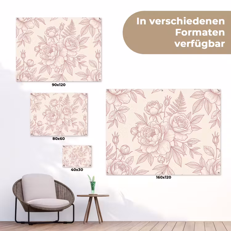 Gartenposter - Blumen – Strichzeichnung – Botanisch — 6