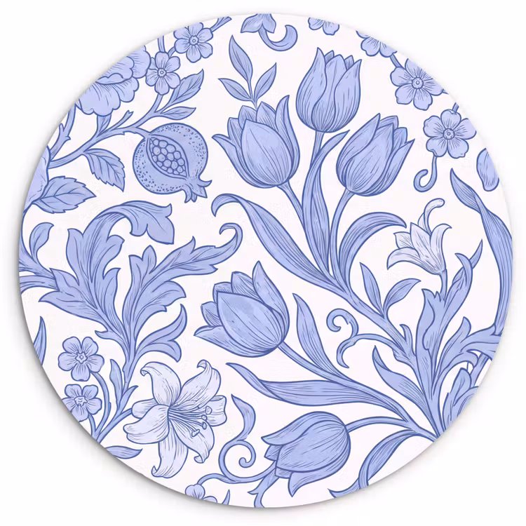 Glasbild Rund - Botanisch – Design – Klassisch — 1