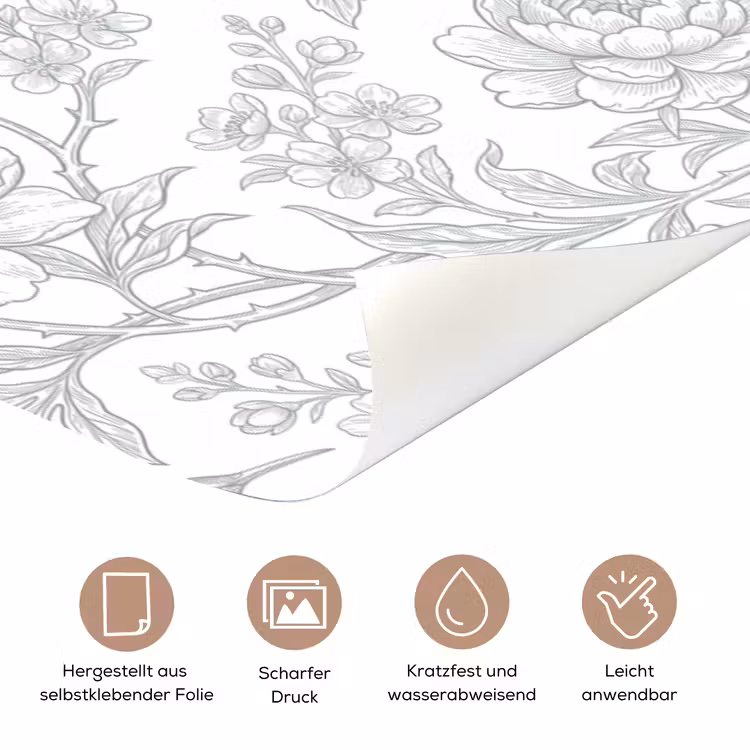 Türtapete - Vogel – Blumen – Natur — 8