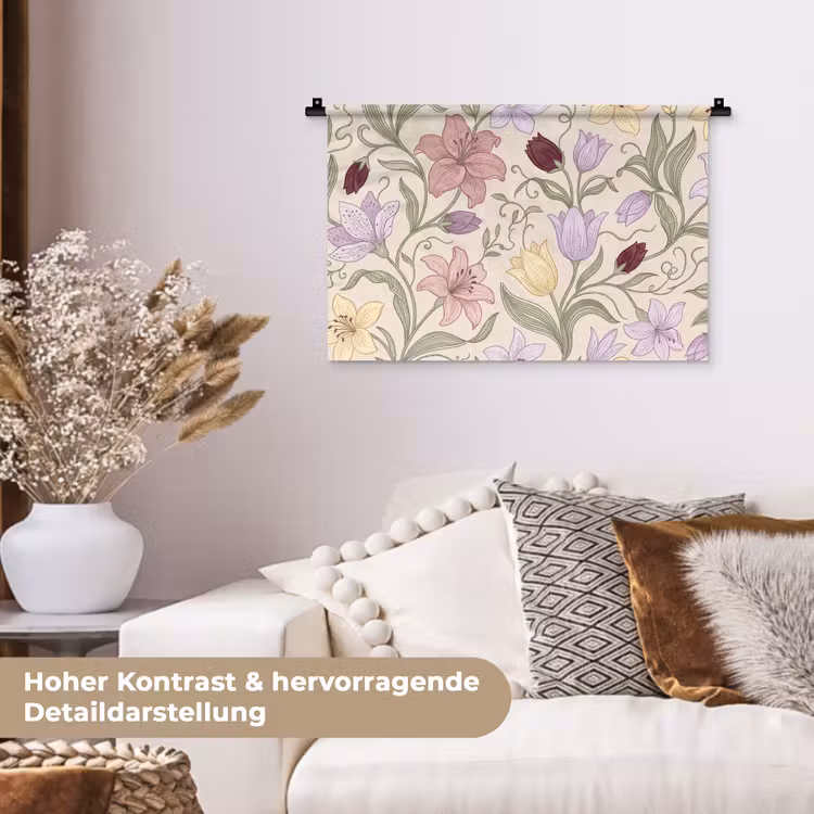 Wandteppich - Blumen – Illustration – Botanik — 6