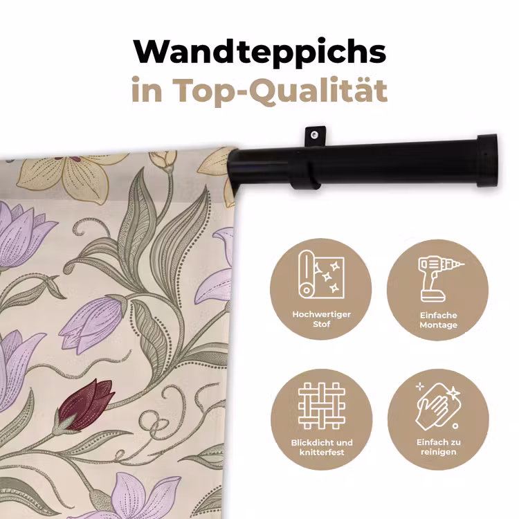Wandteppich - Blumen – Illustration – Botanik — 7