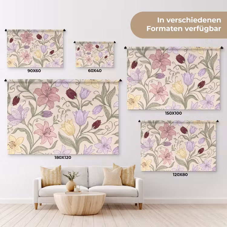 Wandteppich - Blumen – Illustration – Botanik — 8