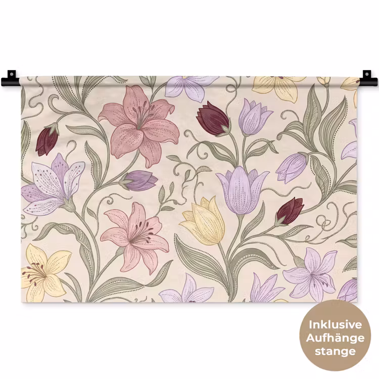 Wandteppich - Blumen – Illustration – Botanik — 9
