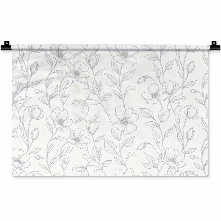 Wandteppich - Blumen – Linien – Muster — 1