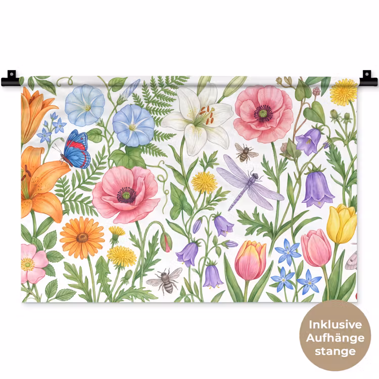 Wandteppich - Blumen – Natur – Farbenfroh — 9