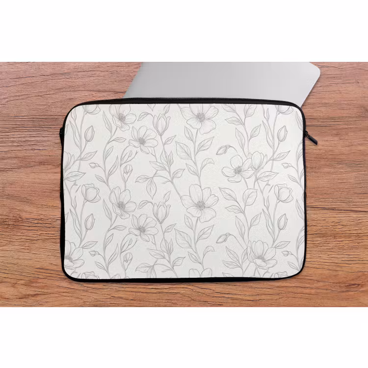Laptop hülle - Blumen – Linien – Muster — 2