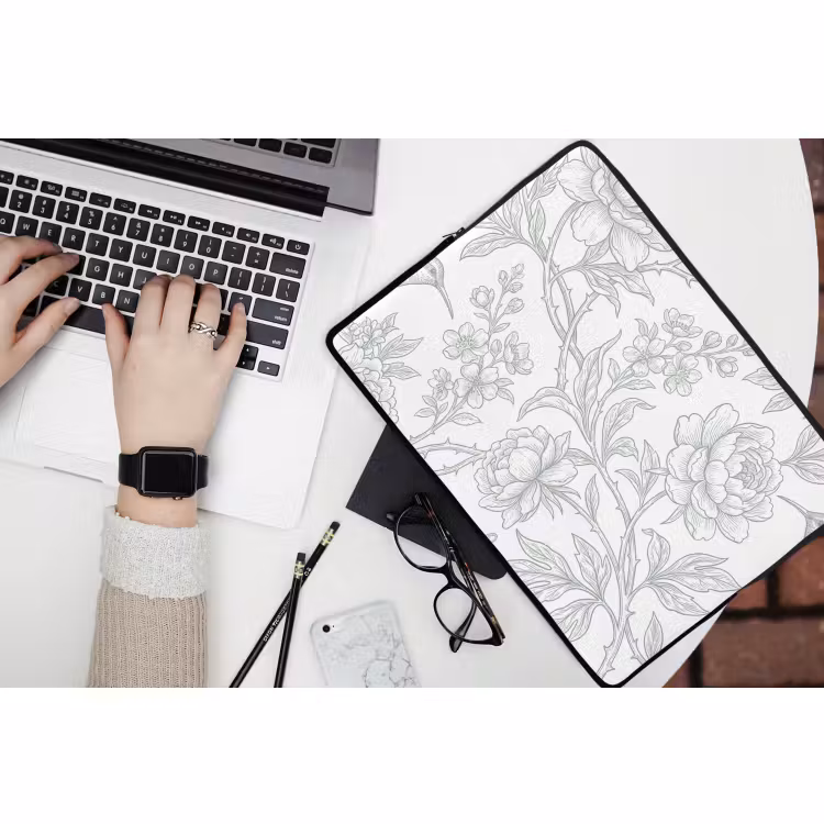 Laptop hülle - Vogel – Blumen – Natur — 3