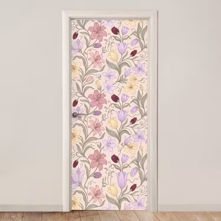 Türtapete - Blumen – Illustration – Botanik — 1