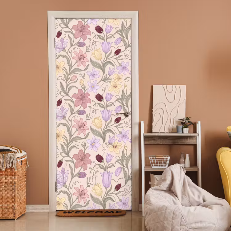 Türtapete - Blumen – Illustration – Botanik — 2