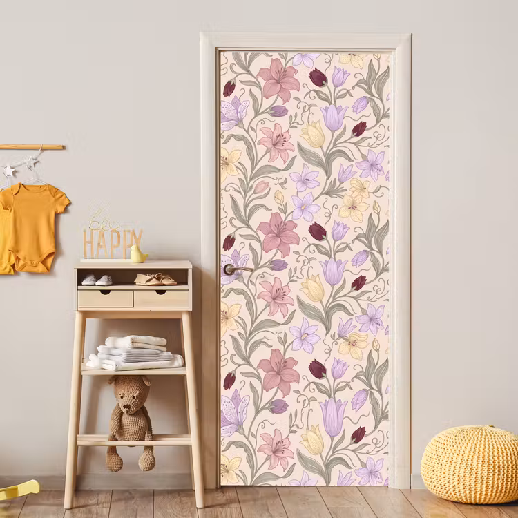 Türtapete - Blumen – Illustration – Botanik — 5
