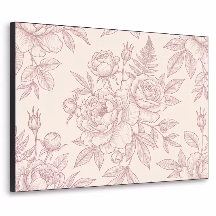 Art Frame - Blumen – Strichzeichnung – Botanisch — 1
