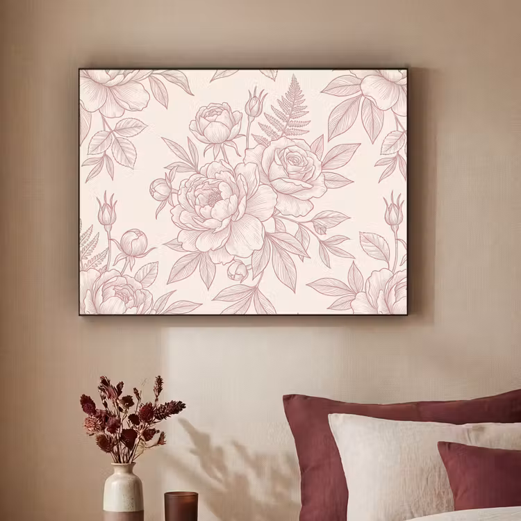 Art Frame - Blumen – Strichzeichnung – Botanisch — 2
