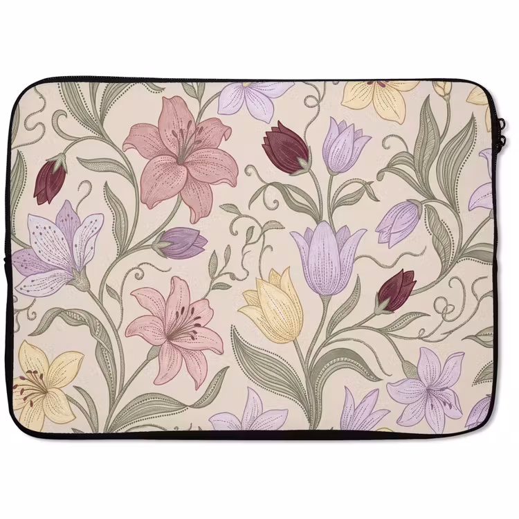Laptop hülle - Blumen – Illustration – Botanik — 1